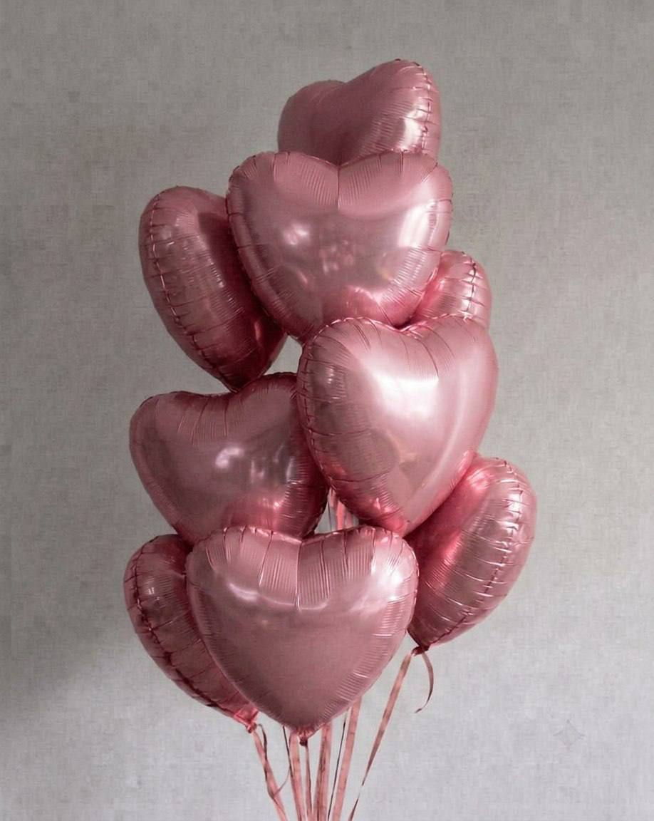 Фольгированные шары «Сердце розовое»